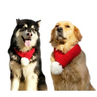 Pet Christmas Wool Scarf  Dog Saliva Towel - Size S thumbnail