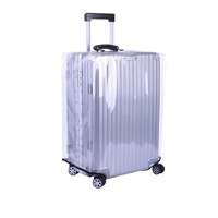 Waterproof Pvc Trolley Suitcase Cover - 24 Inch Rimless Transparent Dustproof thumbnail