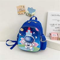 Blue Cartoon Astronaut Kids School Bag - Dinosaur Sky Blue thumbnail