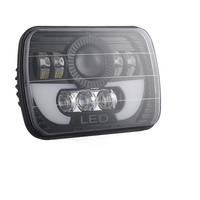 7 Inch 35W 4000Lm 6000K + Amber Car Truck Square Led Headlights Work Lights Spotlight thumbnail