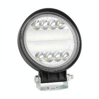 2 Pcs 4 Inch 15W Spot / Flood Light White Light Round - Shaped Waterproof Car Suv Work Lights Spotlight Led Bulbs Dc 9 - 30V thumbnail
