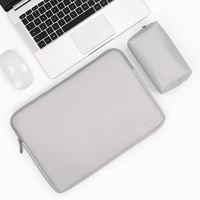 13 / 13.3 / 14 Inch Power & Pu Leather Laptop Bag - Gray thumbnail
