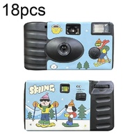 18pcs Sking Retro Film Camera Waterproof Cartoon Decorative Stickers Without Camera thumbnail