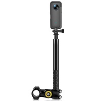 Handlebar Mount Camera Bracket with Monopod Stand for Bikes thumbnail
