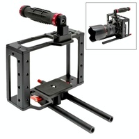 Camera Cage Handle Kit For Slr Camera - Black & Red thumbnail