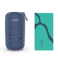 Large Double-sided Fleece Bath Towel - Quick-drying Navy thumbnail