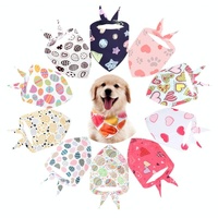 Cute Pet Triangle Towel Bib Cartoon Cats And Dogs Drool Towel Scarf - 09 thumbnail