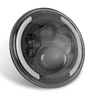 7 Inch H4 / H13 Dc 9V - 30V 3000Lm 3000K - 6000K 25W Car Round Shape Led Headlight Lamps For Jeep Wrangler With Angel Eye White Light thumbnail