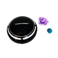 Intelligent 2-in-1 Rechargeable Floor Sweeping Robot Vacuum - Black thumbnail