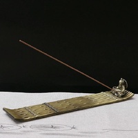 Fisherman Incense Burner with Ash Catcher and Stand - Fishing Boat thumbnail