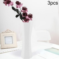 3-piece Plastic Hydroponic Vase Set for Creative Home Decor - White thumbnail