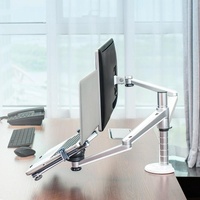 Silver Desktop Monitor Stand - Lifts Laptop thumbnail