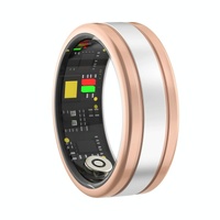 Smart Ring With Heart Rate Blood Oxygen Sleep Tracking - R18 Size 9 - Black thumbnail