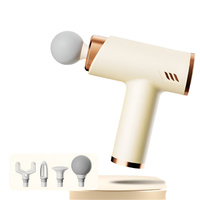 Silent Fascia Gun For Muscle Relaxation - High Frequency Vibration Massager - White thumbnail