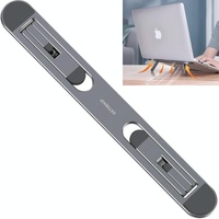 Foldable Laptop Stand with Fan and Heater - Portable and Adjustable - Silver thumbnail