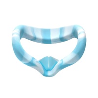 Silicone Vr Eye Cover for Oculus Quest 2 - Anti-sweat - White Blue thumbnail