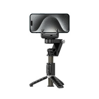 Desktop Gimbal Stabilizer with Fill Light and Selfie Stick - Black thumbnail