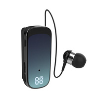 K65 Wireless Business Earbuds - Retractable Cable - Black thumbnail