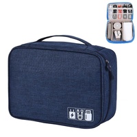Versatile Cationic Digital Storage Bag for Data Cables - Blue thumbnail