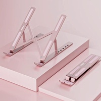 Lenovo Thinkplus Foldable Laptop Stand - Desktop Compatible - Rose Gold thumbnail