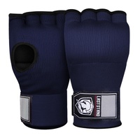 Protective Half Finger Boxing Gloves With Gel Padding And Wrist Support - One Size - Red thumbnail