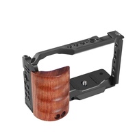 Wooden Handle Alloy Rabbit Cage For Sony Zv-E10 Camera - Black thumbnail