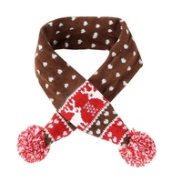 Christmas Pet Scarf Autumn And Winter Warm Elk Christmas Dog Scarf - Size M Brown thumbnail