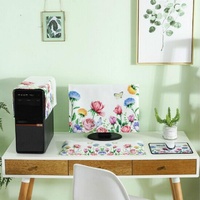 Universal 3-in-1 Desktop Pc Dust Cover - Fits 23-24 Inch Screens - Flamingo thumbnail