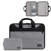 Waterproof Oxford Cloth Laptop Bag - 14 / 15 / 15.6 Inches Full Open - Black thumbnail