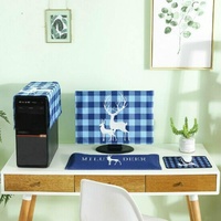 Universal 3-in-1 Desktop Pc Dust Cover - Fits 25-27 Inch - Flamingo thumbnail