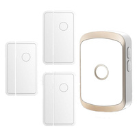 Smart Wireless Doorbell Alarm With 3 Split Type Door Sensors - Gold thumbnail