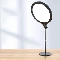 Large Desktop Beauty Fill Light Bracket for Live Broadcast and Photography - 14.2 Inch / 36cm - Black thumbnail