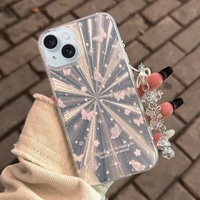 Double Layer Acrylic Tpu Shockproof Phone Case with Fireworks Butterfly Pattern and Star Butterfly Design for Iphone 15 thumbnail