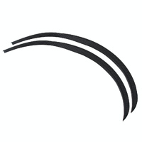 2 Pcs 45Cm Car Stickers Rubber Large Round Arc Strips Universal Fender Flares Wheel Eyebrow Decal Sticker Eyebrow Car-Covers Black Striped Round Arc S thumbnail