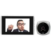 Smart Cat Eye Video Doorbell With 4.5 1080P Hd Screen Night Vision & Motion Detection - Black thumbnail