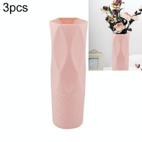 3-piece Plastic Vase Set for Dry and Wet Flower Arrangements and Floral Decor - Gray thumbnail