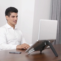 Portable Laptop and Tablet Stand - Foldable - White thumbnail