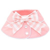 Pet Accessories Dog Small Shawl Bib Saliva Towel Triangle Scarf - Size S - Light Pink thumbnail
