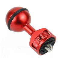 Universal 2.5cm Ball Head Clip for Action and Underwater Cameras - Black thumbnail