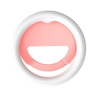 Clip-on Half-ring Fill Light for 10cm Mobile Phones - White thumbnail