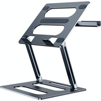 Adjustable Metal Notebook Stand - Gray Desktop Support thumbnail