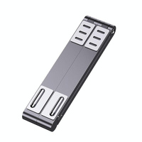 Portable Aluminum Notebook Stand - Compact Cooling Bracket - Silver thumbnail