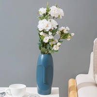 Thickened Pe Vase for Dried Flower Arrangements - Durable Drop-proof and Crack-proof - Sea Blue thumbnail