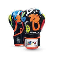 Kids' 6Oz Boxing Gloves For Training And Fighting - Graffiti Design - White thumbnail
