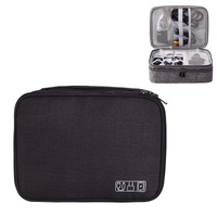 5-inch Digital Earphone Storage Bag - Multifunctional - Black thumbnail
