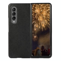 Two Tone Litchi Pu Case for Samsung Galaxy z Fold 4 - Slim & Stylish - Orange thumbnail
