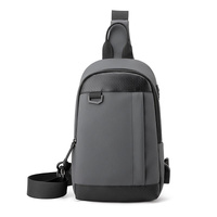 Waterproof Men Chest Bag Multifunctional Shoulder Crossbody For Riding And Casual Use - Grey thumbnail
