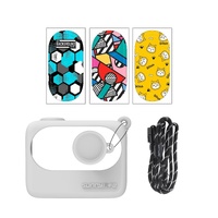 Silicone Case for Insta360 Go 3 with Neck Strap and Skin Wrap - Black thumbnail