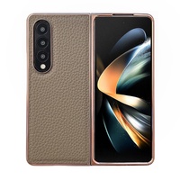 Star Series Nano Electroplating Pu Case for Samsung Galaxy z Fold 4 - Forest Green thumbnail