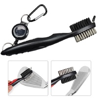 Complete Golf Club Cleaning Brush Set - Ball Slot - Black thumbnail